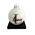 Kerstbal met naam - Wit